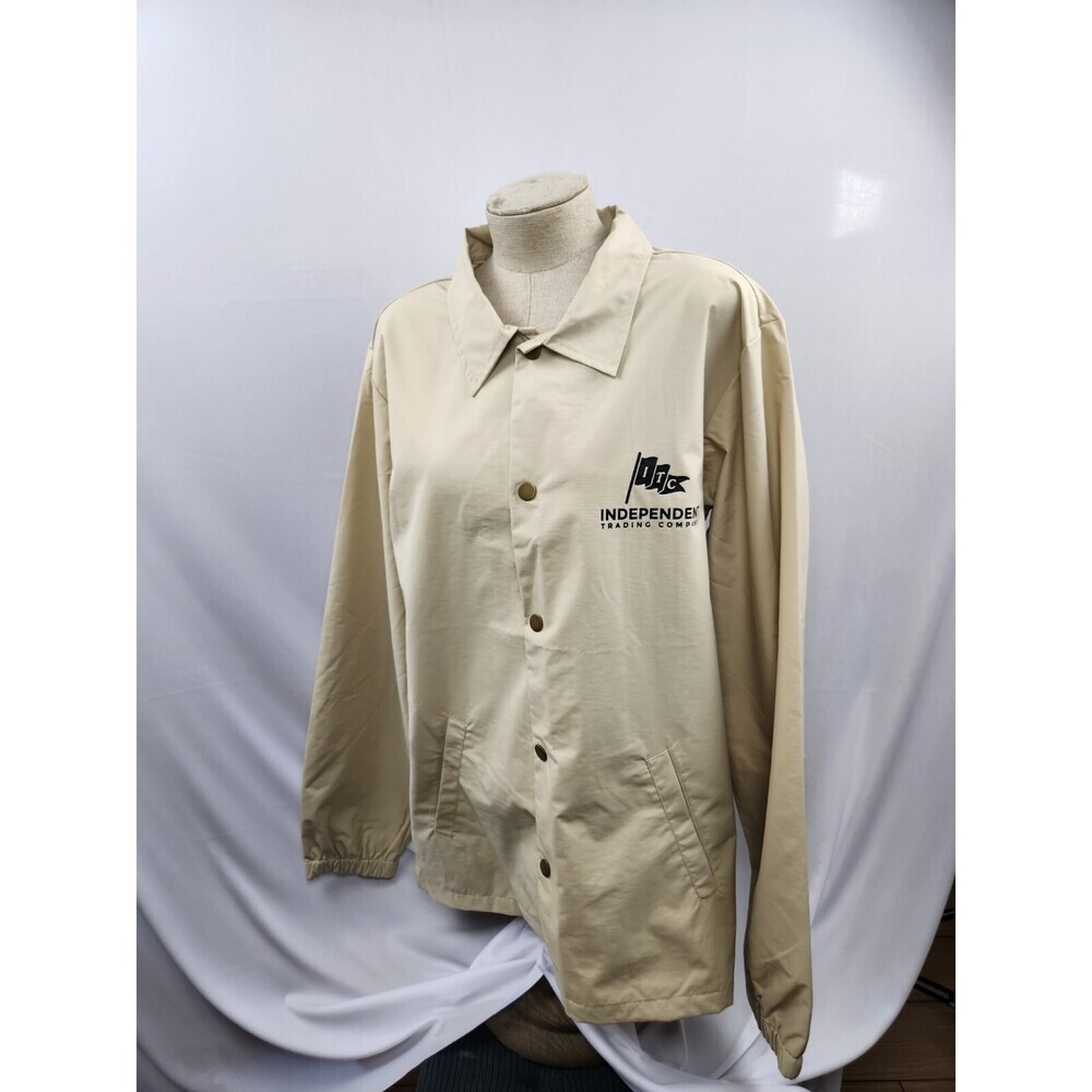 Independent Trading Co. Mens Water-Resistant Windbreaker - BEIGE NWT